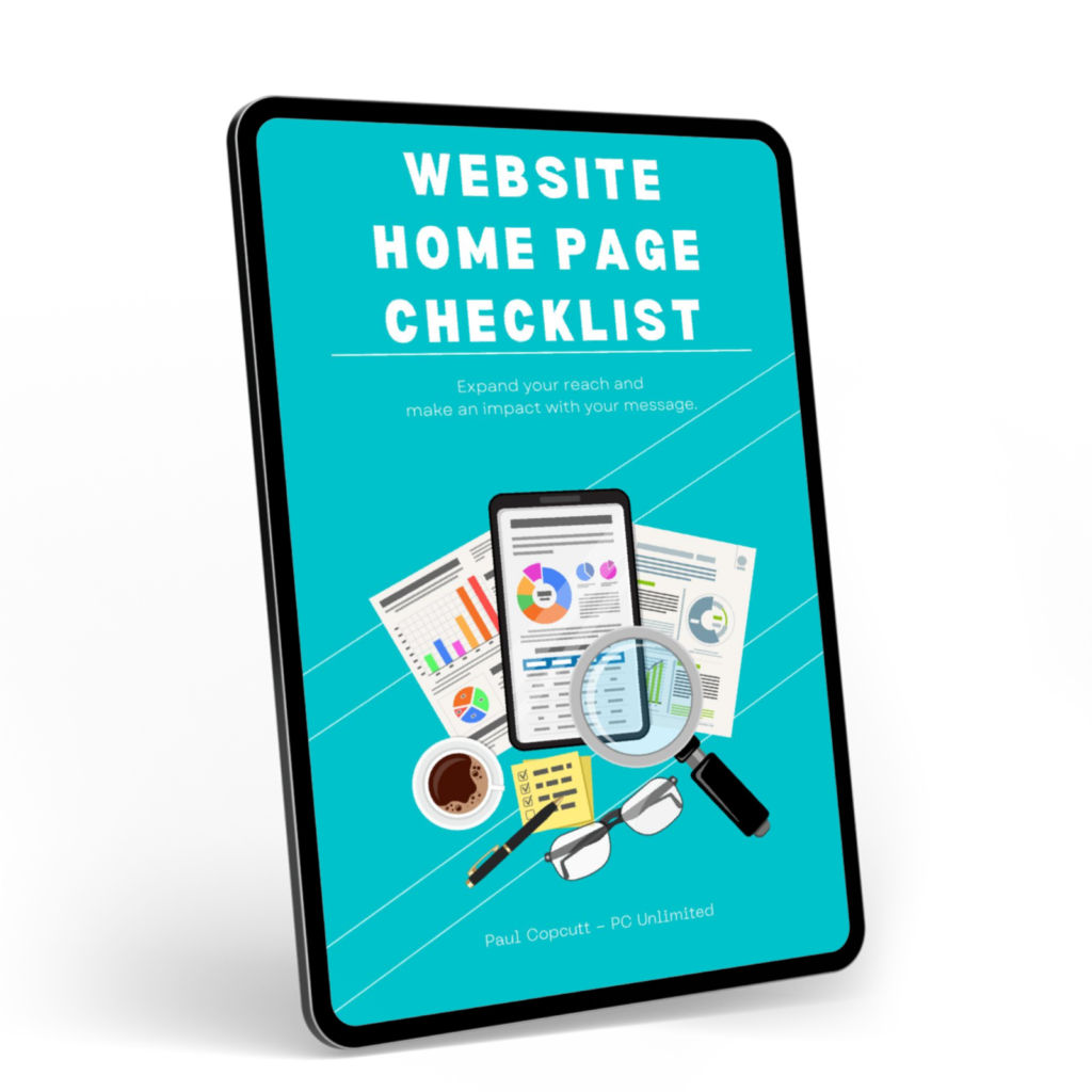 Website home page checklist for your personal brand visibility
